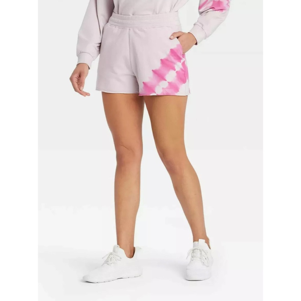 JoyLab Pink Tie Dye Lounge Sweatpant Shorts